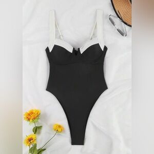 Women's One Piece Bathing Suits High Cut Swimwear Push Up Bathing Suit